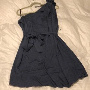 MM Couture One shoulder beaded dress